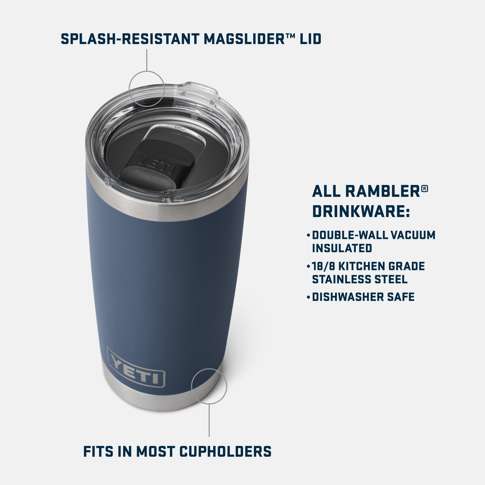 NOTRE DAME Rambler® 20 oz Tumbler - Image 4