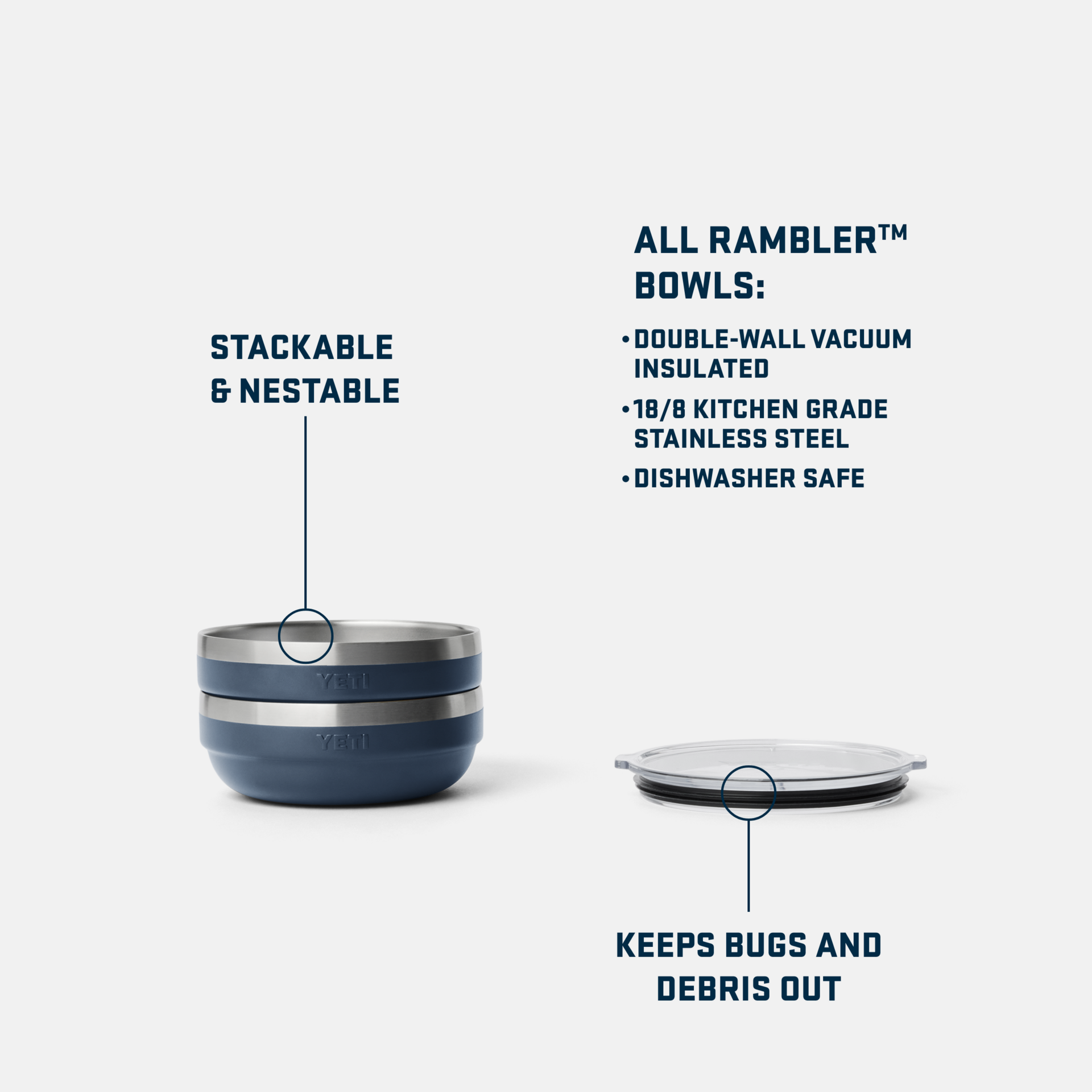 Rambler® 0.7 QT Insulated Low Bowl - Image 3