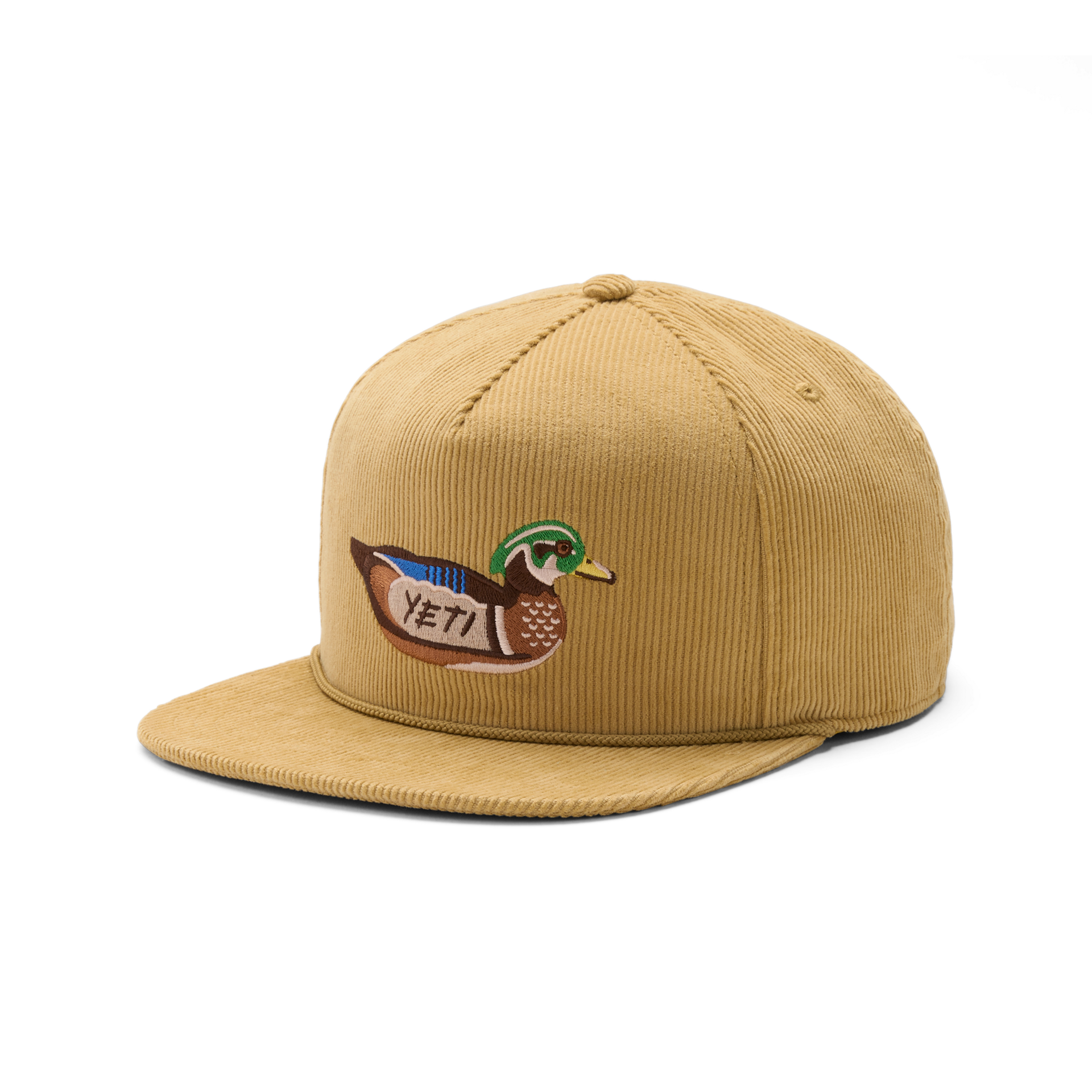 Duck Corduroy Flat Brim Rope Hat - Image 3